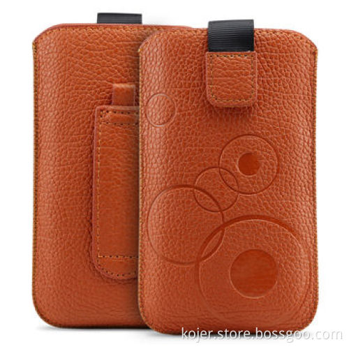 Excellent PU Leather Phone Pouch, with Fine Workmanship Side Stitch